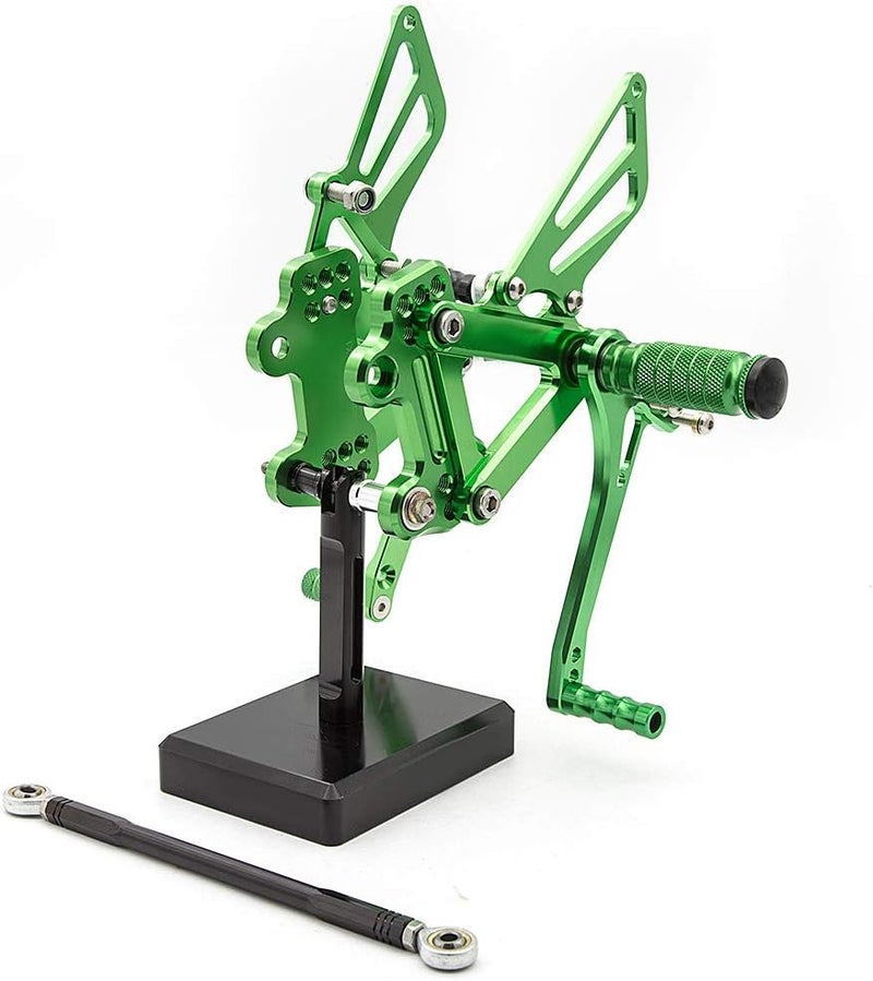 FXCNC CNC Billet Motorcycle Adjustable Rearsets Foot Pegs Rear Set Footrests Compatible with Ninja ZX6R ZX-6R ZX636 1999-2002, Ninja ZX9R 1999-2003, ZZR600 2005-2008 - Image 1